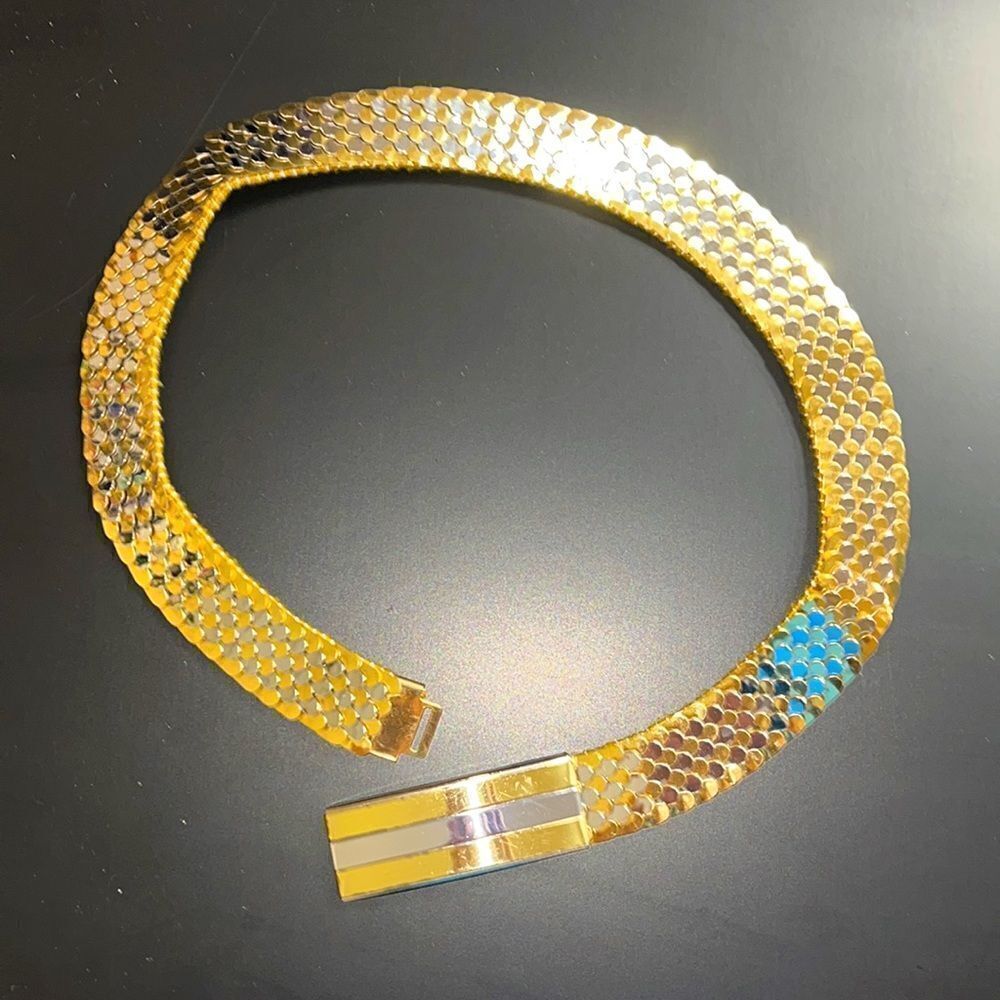 Vintage Gold & Silver Metallic Stretchy Belt